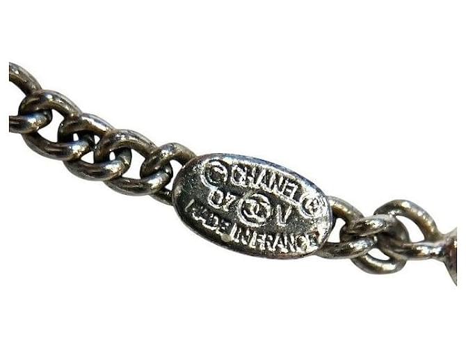 Collana Chanel Coco Mark Argento Metallico - vista 5