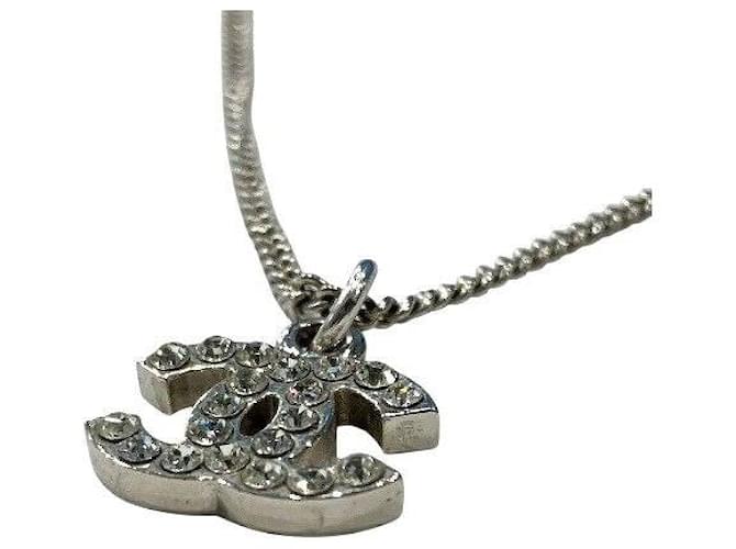 Collana Chanel Coco Mark Argento Metallico - vista 8