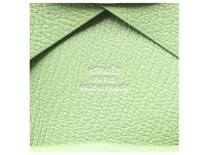 Hermès Monedero Hermes Calvi Duo Chevre Verde - vista 6