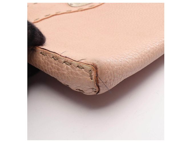 Bolso de hombro de cuero Fendi Selleria Rosa - vista 8