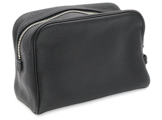 Pochette Victoria PM in pelle di vitello Hermès Nero - vista 2