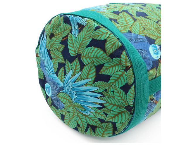 Hermès Borsa a tracolla in tela Hermes Verde - vista 3