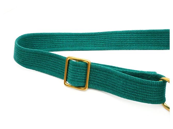 Hermès Borsa a tracolla in tela Hermes Verde - vista 4