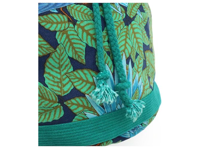 Hermès Borsa a tracolla in tela Hermes Verde - vista 8