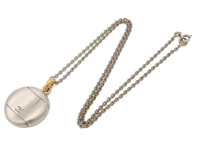 Chanel Coco Mark Halskette Silber Metallisch - Ansicht 2