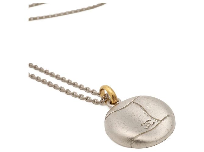 Chanel Coco Mark Halskette Silber Metallisch - Ansicht 3