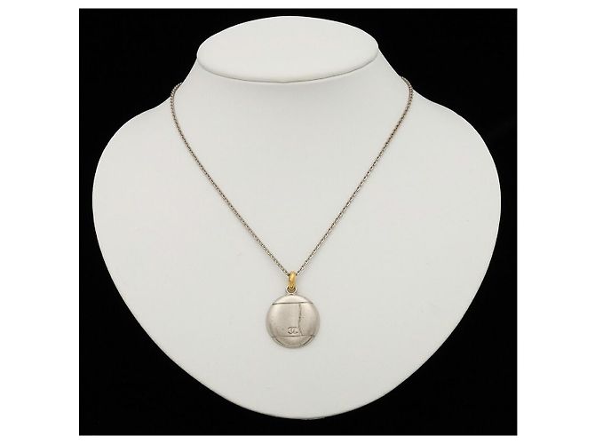 Chanel Coco Mark Halskette Silber Metallisch - Ansicht 6