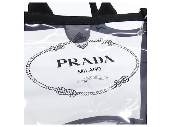 Borsa tote Prada Canapa nera Nero - vista 4