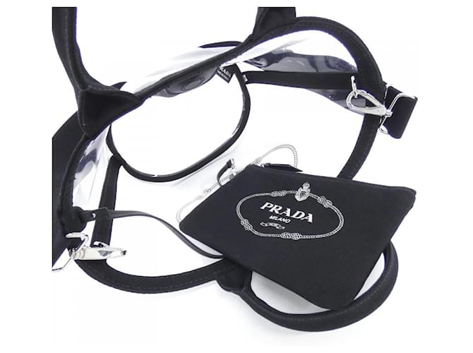 Borsa tote Prada Canapa nera Nero - vista 9