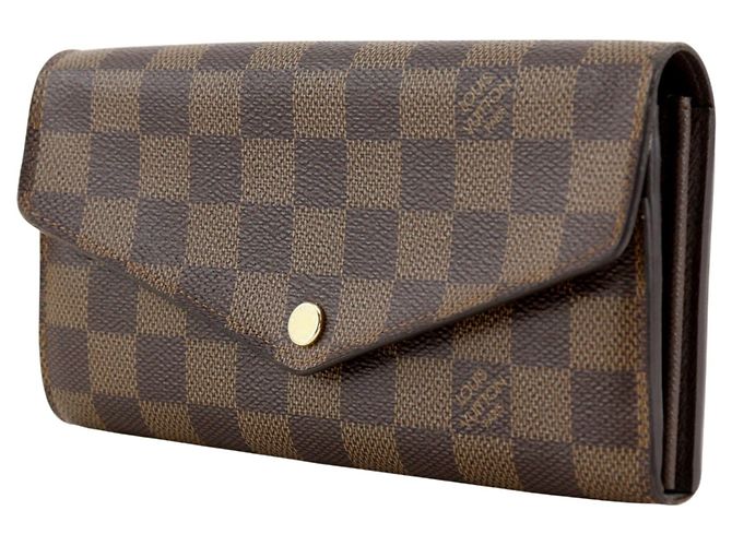 Porte Feuille Sarah Damier Long Wallet Louis Vuitton Castaño - vista 2