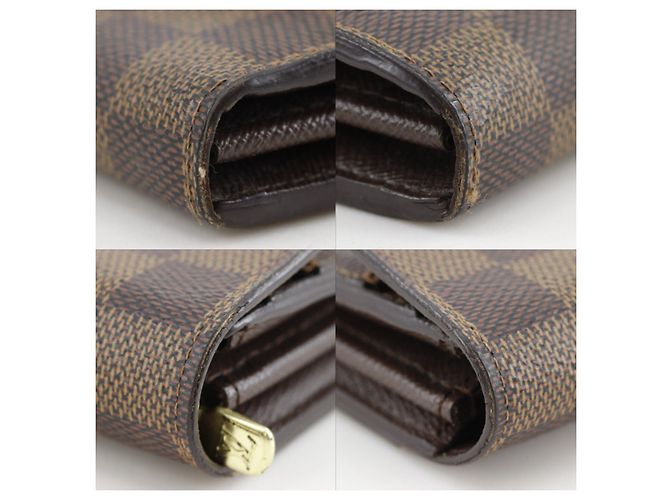 Porte Feuille Sarah Damier Long Wallet Louis Vuitton Castaño - vista 4