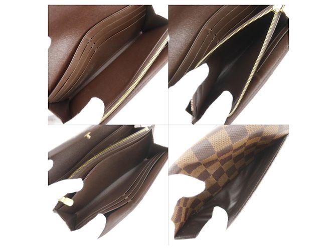 Porte Feuille Sarah Damier Long Wallet Louis Vuitton Castaño - vista 7