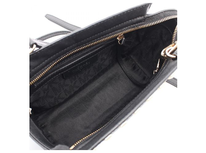 Borsa a tracolla in pelle Michael Kors SELMA SUTUDDED MEDIUM MESSENGER Nero - vista 3
