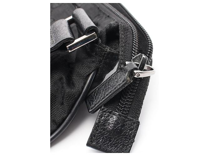 Borsa a tracolla Gucci GG Canvas e pelle Nero - vista 8