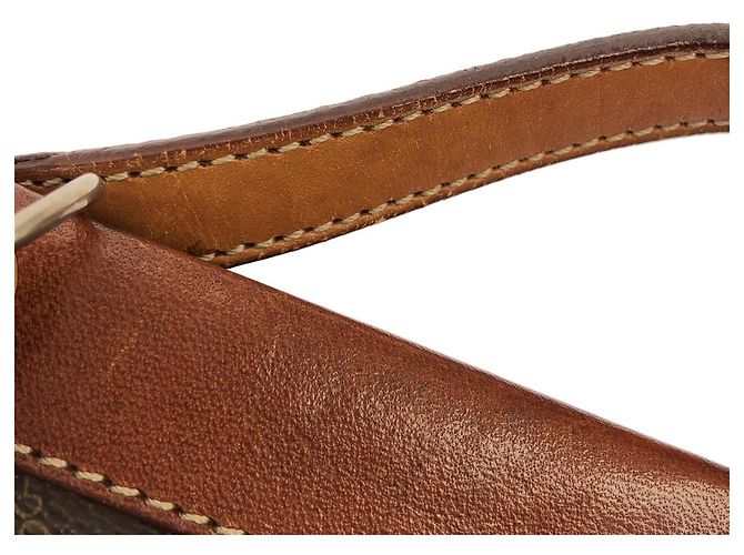 Céline Borsa a tracolla in tela rivestita Celine Marrone - vista 5