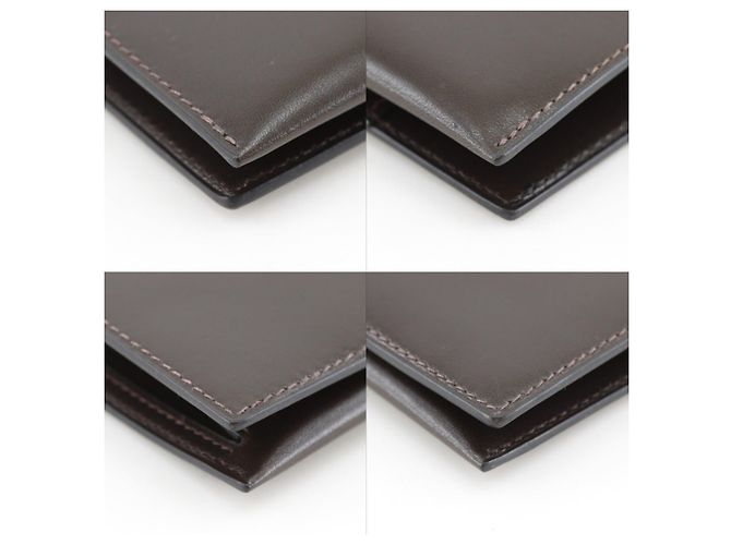 Portafoglio lungo Hermès Bearn in pelle Box Calf Marrone - vista 4