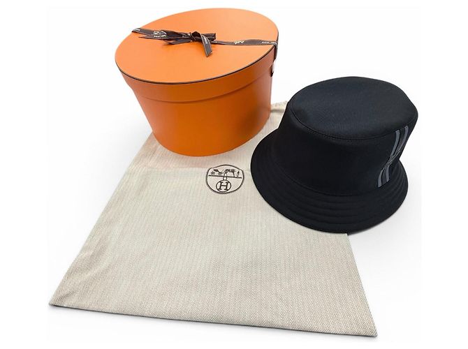 Gorro Hermès de algodón azul - vista 2