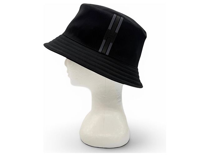 Gorro Hermès de algodón azul - vista 4