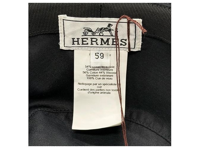 Gorro Hermès de algodón azul - vista 9