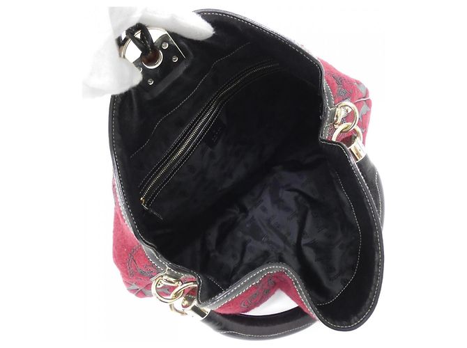 Borsa a tracolla in lana e pelle Gucci Marrone - vista 8