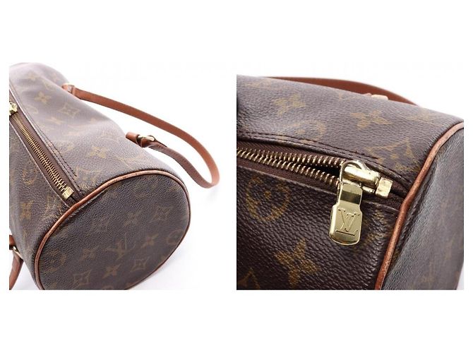 Borsa Louis Vuitton Papillon 26 Monogram Marrone - vista 10