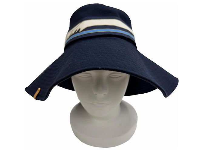 Cappello bucket in cotone Louis Vuitton Blu - vista 2