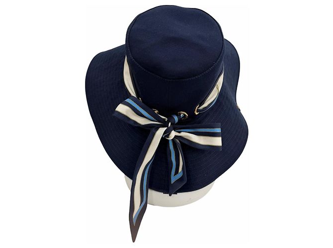 Cappello bucket in cotone Louis Vuitton Blu - vista 4