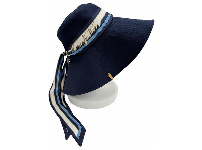 Cappello bucket in cotone Louis Vuitton Blu - vista 5