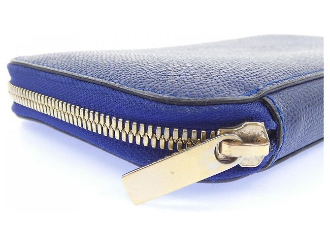 Valextra MARTINO GAMPER Kalbsleder-Langgeldbörse Blau - Ansicht 4
