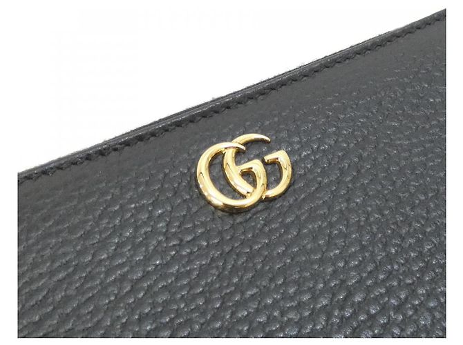 Portafoglio lungo in pelle Gucci Petit Marmont Nero - vista 5