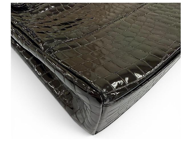 Bolsa de ombro Givenchy em couro de vaca com relevo de crocodilo Preto - vista 7