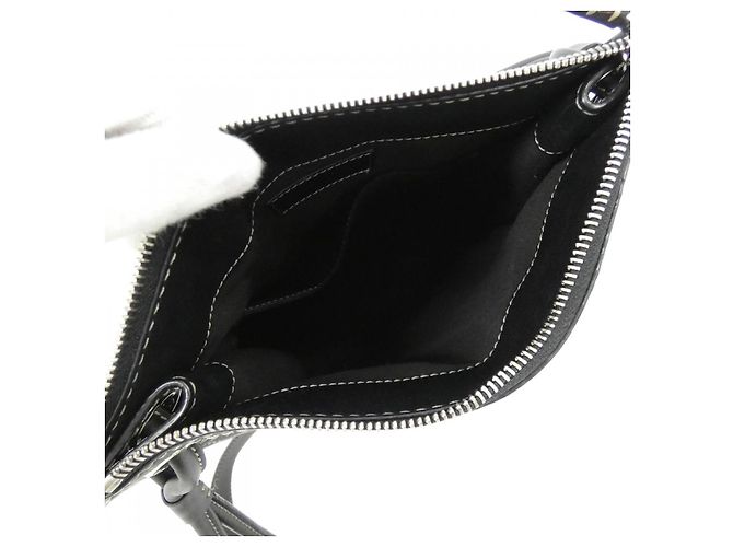 Loewe Leather Shoulder Bag Black - view 10
