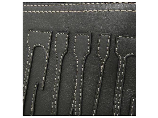 Loewe Leather Shoulder Bag Black - view 4