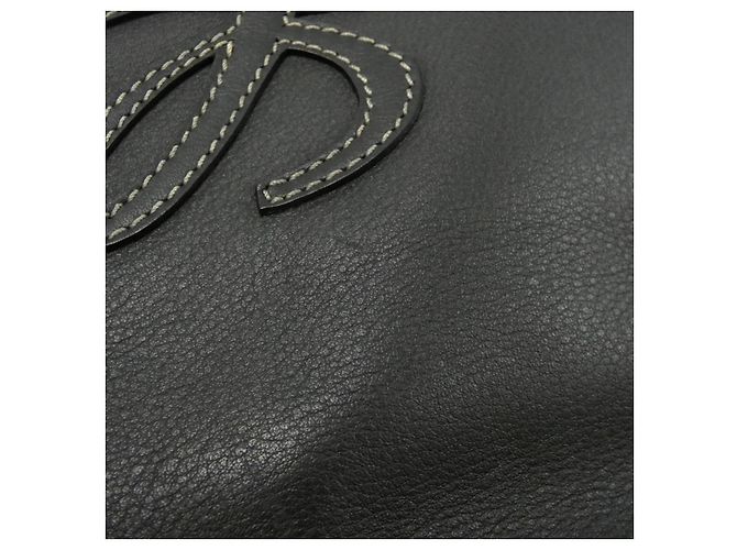 Loewe Leather Shoulder Bag Black - view 7