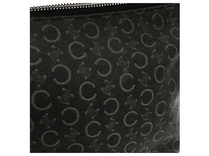 Borsa a tracolla in tela nera Céline Nero - vista 3