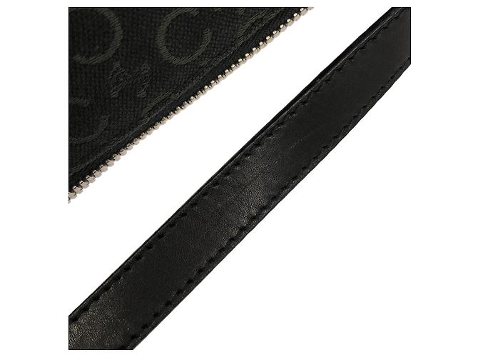 Borsa a tracolla in tela nera Céline Nero - vista 5