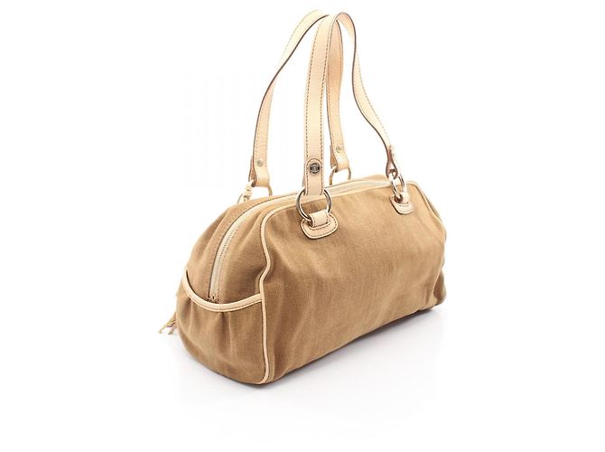 Céline Borsa CELINE in tela Macadam e pelle Verde - vista 2