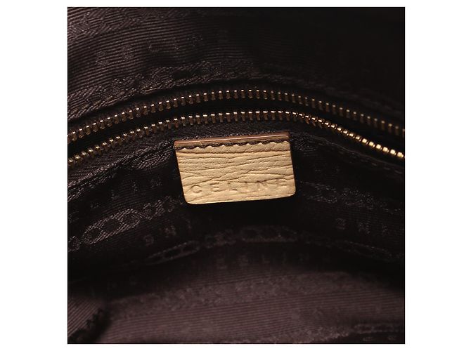 Céline Borsa CELINE in tela Macadam e pelle Verde - vista 4