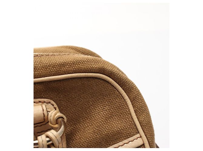 Céline Borsa CELINE in tela Macadam e pelle Verde - vista 9