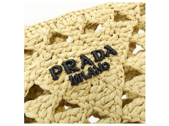 Prada Crochet Handtasche Braun Beige - Ansicht 4