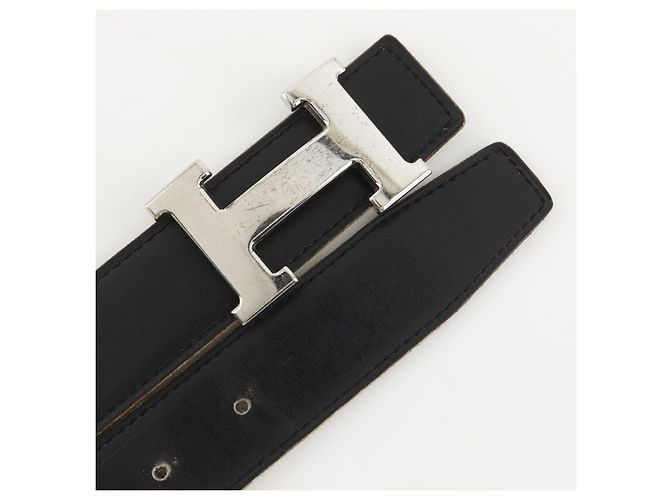 Hermès Hermes H Gürtel Kalbsleder Schwarz - Ansicht 5