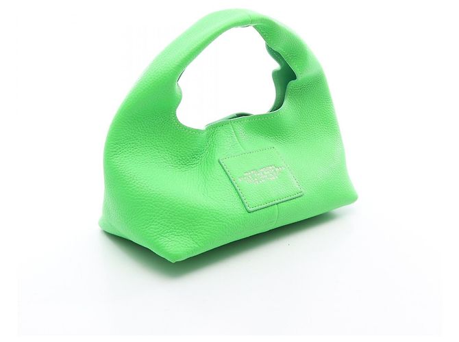 MARC JACOBS THE LEATHER SACK BAG MINI Borsa a mano in pelle Verde - vista 2