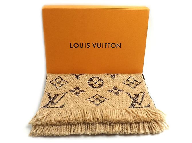 Bufanda Louis Vuitton Giant Monogram Jungle de seda y lana Castaño - vista 6