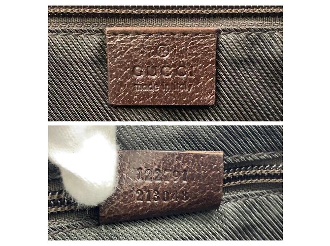 Borsa a tracolla Gucci GG Canvas e pelle Marrone Beige - vista 4