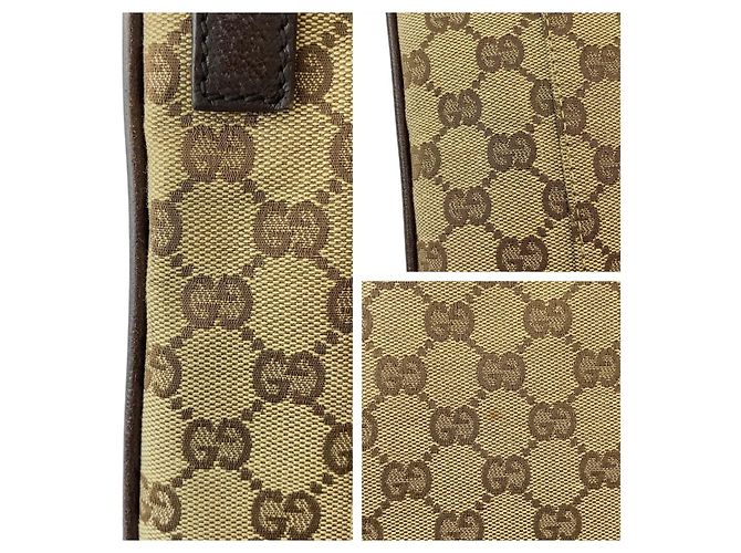 Borsa a tracolla Gucci GG Canvas e pelle Marrone Beige - vista 6