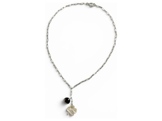 Collana con pendente Clover Chanel Argento Metallico - vista 2