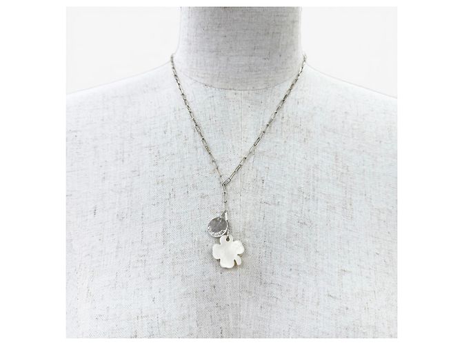 Collana con pendente Clover Chanel Argento Metallico - vista 3
