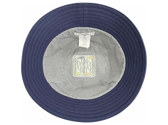 Hermès Cappello bucket in cotone Hermes Eden Serie Parts 57 Blu - vista 6