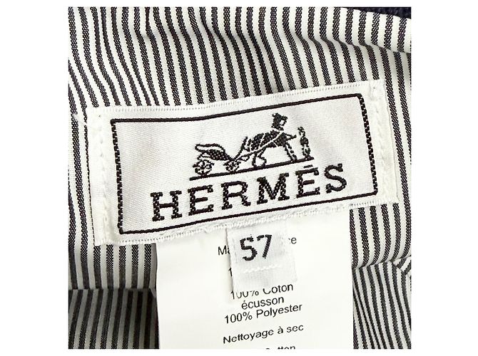 Hermès Cappello bucket in cotone Hermes Eden Serie Parts 57 Blu - vista 9