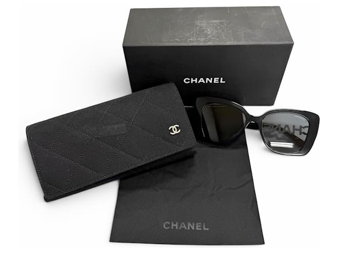 Chanel COCO Mark Sonnenbrille Schwarz - Ansicht 2